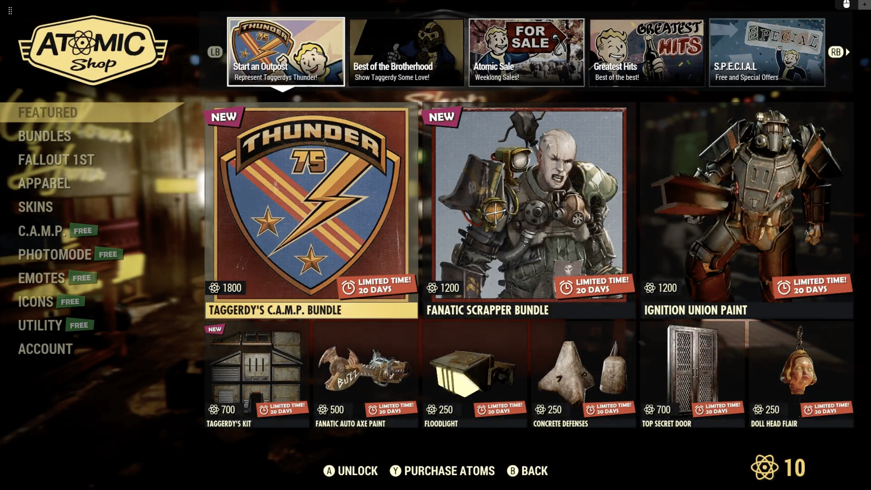 Fallout 76 Atomic Shop weekly update for January 23